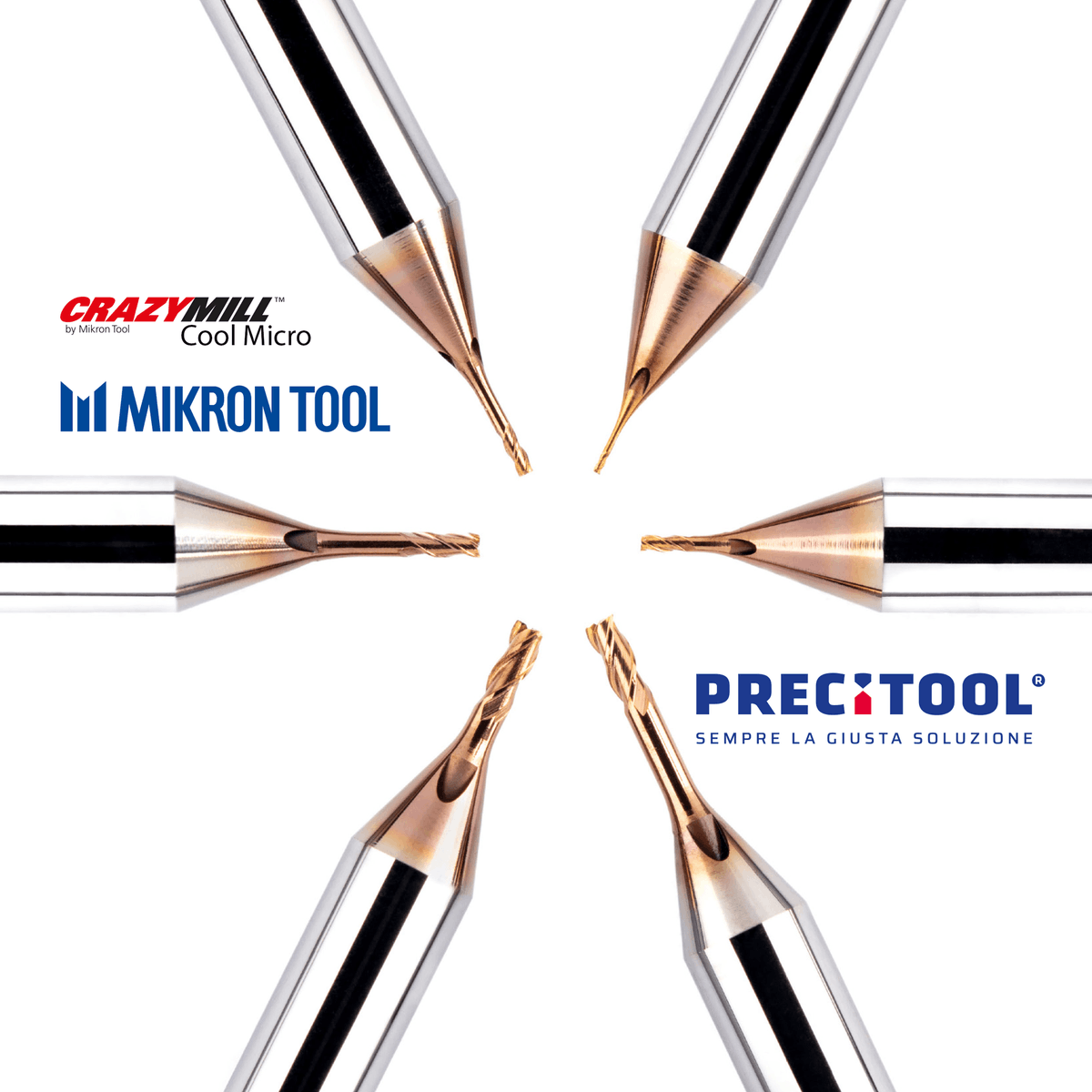 precitoolitalia's tweet image. A ⭐ is born. CrazyMill Cool Micro by Mikron Tool è la nuova #microfresa sviluppata appositamente per materiali estremamente difficili da lavorare, gamma di diametri da 0.2 a 1.0 mm per una profondità massima di #fresatura di 5xd. La brochure dedicata è online sul nostro sito.