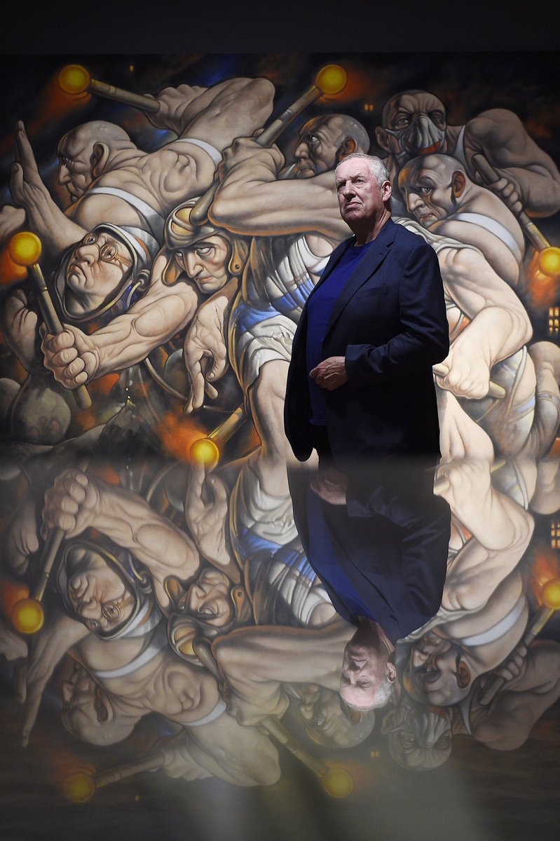 LiamRudden's tweet image. Striking images by @GregMacvean from When The Apple Ripens: #PeterHowson at 65, the first major retrospective of one of the UK’s leading figurative painters, which opens Saturday May 27 at #Edinburgh’s City Art Centre where it runs until Sunday 1 October.
