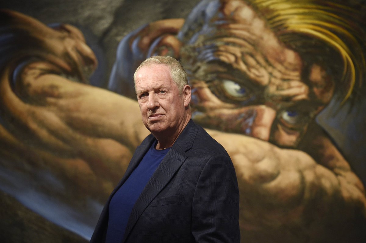 LiamRudden's tweet image. Striking images by @GregMacvean from When The Apple Ripens: #PeterHowson at 65, the first major retrospective of one of the UK’s leading figurative painters, which opens Saturday May 27 at #Edinburgh’s City Art Centre where it runs until Sunday 1 October.