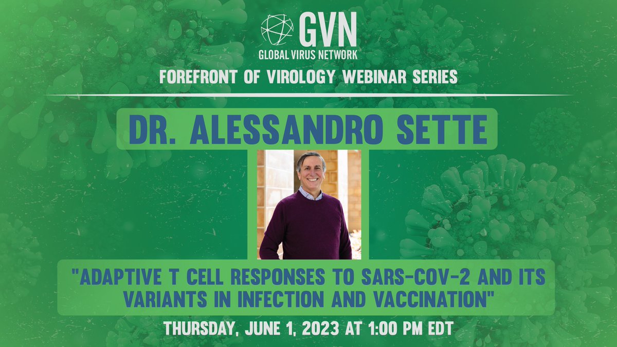 Please join us for our next #ForefrontOfVirology webinar: Alessandro Sette (@SetteLab) of @ljiresearch will discuss immune responses to #SARSCoV2.  

Thursday, June 1 @ 1 PM (Eastern US).
Register: tinyurl.com/42nzvuvv 

Related via @AnnualReviews:
annualreviews.org/doi/full/10.11…