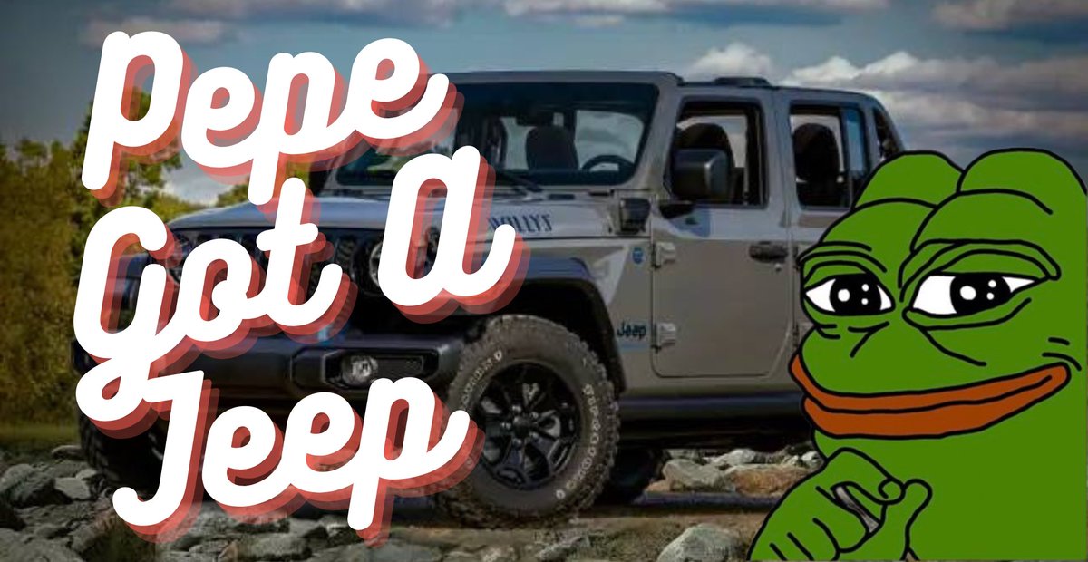<a href="/JakeGagain/">JAKE</a> When your Crypto adventures take you into the wild #Jepe is here to tame those trails!

Invest in your adventures and your wallet here at @JepeCoin 

t.me/jepeportal

#PepeGotJeep $PEPE #BNB