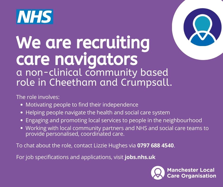 Come and join our fantastic Care Navigation service.