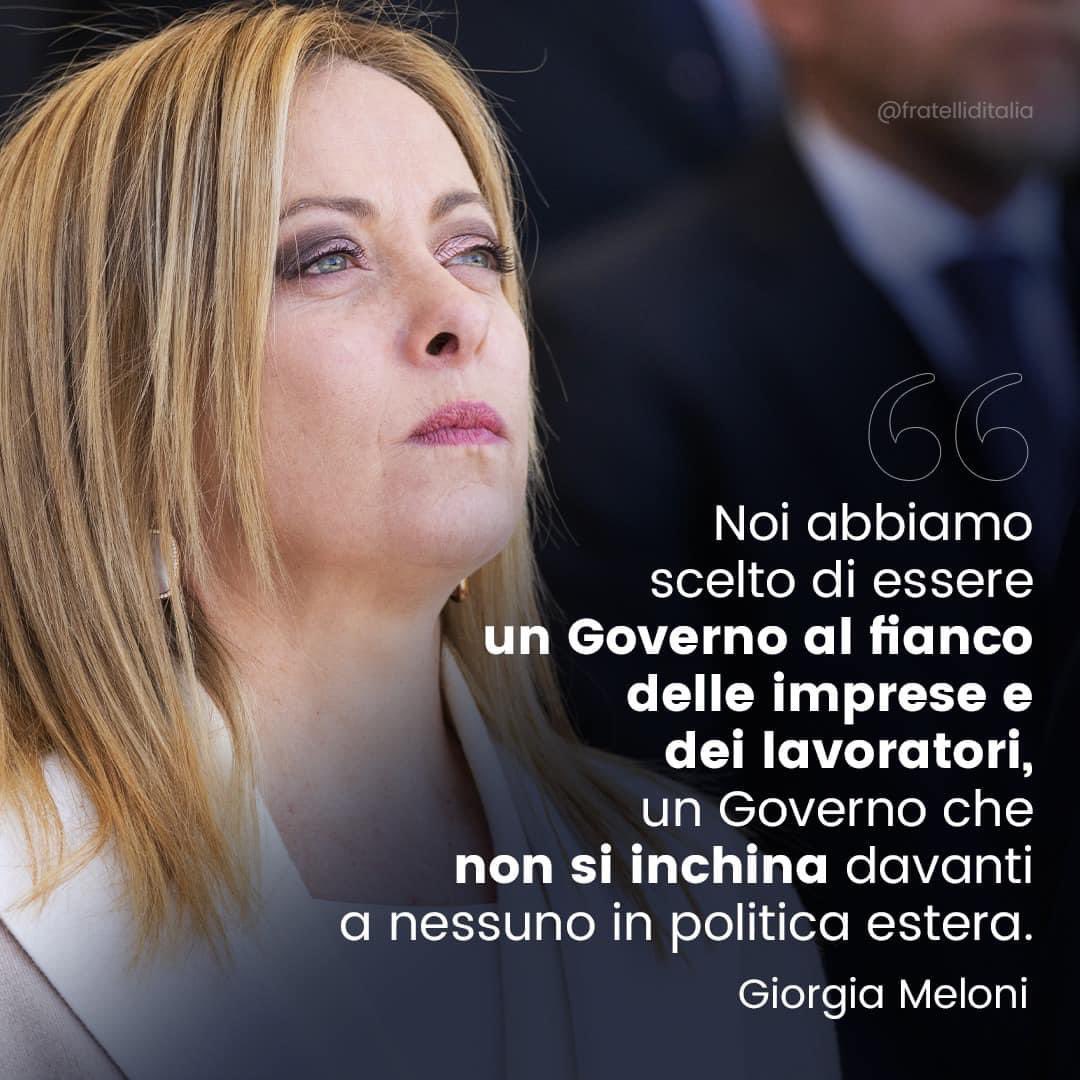 🔵 Siamo un Governo a testa alta, che non si inchina davanti a nessuno e che nasce per stare al fianco del popolo italiano.