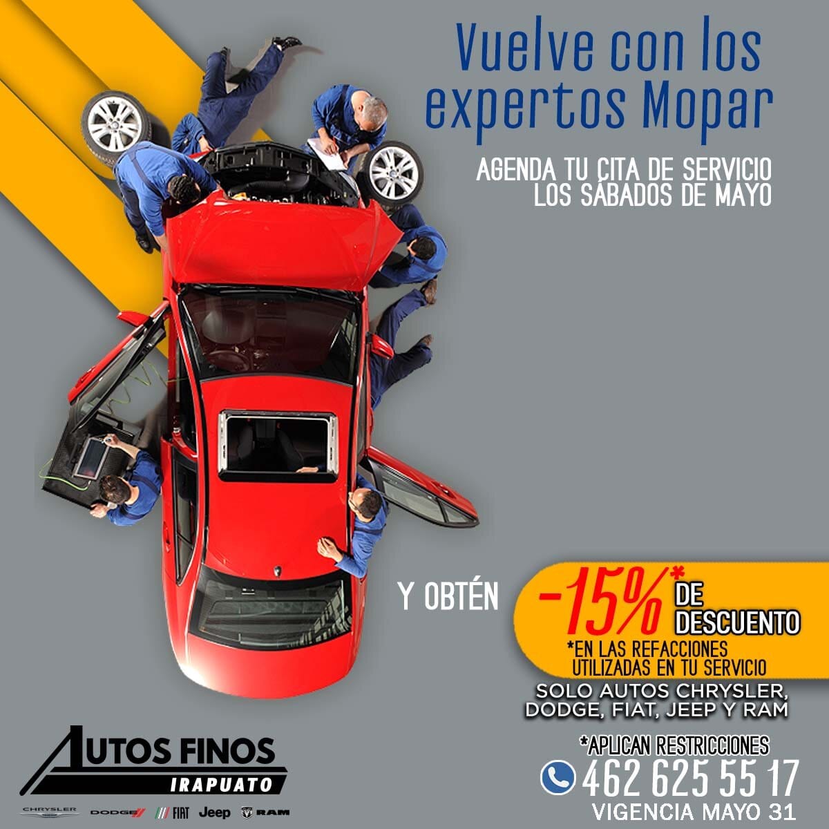 AutosIrapuato's tweet photo. Recuerda que los sábados tenemos promociones para tu auto, con nosotros ¡te lo puedes llevar verificado!
📞Haz tu cita al 462-625-55-17 ext. 225 y 230
📍 Prol. Guerrero 1850 Col. Unidad Modelo IMSS
Lun a Vie de 8:00 am a 2:00 pm y de 4:00 a 7:00 pm Sáb de 8:00 am a 4:00 pm https://t.co/F3Q5C761fT