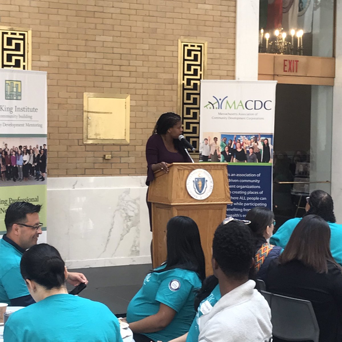 masscdcs's tweet image. .@LydiaMEdwards at MACDC’s State House Lobby Day. “The biggest story to tell your reps comes from your heart. It’s about all the people for whom you have provided homes and helped to stay in their communities. Don’t forget to tell that story.” #cdcswork