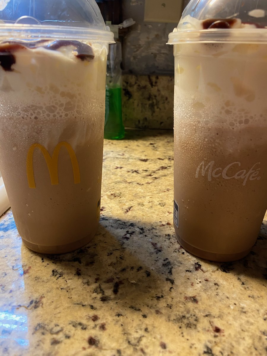TL_Riverdale's tweet photo. So this is how McDonalds consistently gives me 2 mochas @ $3.89 each!!! 1/2 full and actual ICE in it instead of blended. I've went back in, I've called and complained AND they've pulled me forward for mochas. Absolutely ridiculous!!! #mcdonalds #horrible https://t.co/VkoeyZPP0p