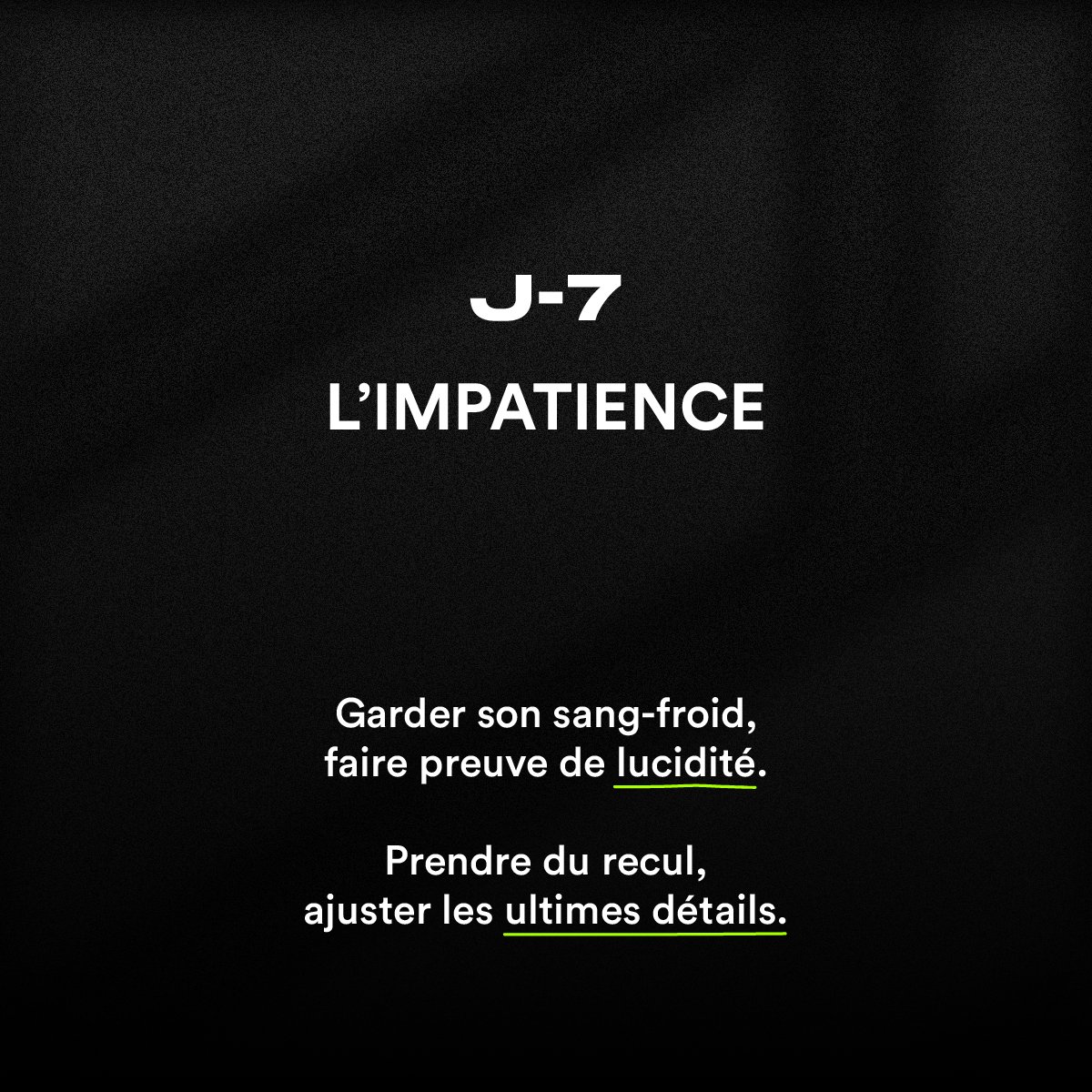 ▪️⎥J-7⎪▪️

L’IMPATIENCE

Nous sommes à J-7 ⏳

#AgenceCoteOuest #event #nouvellepage #emotion
