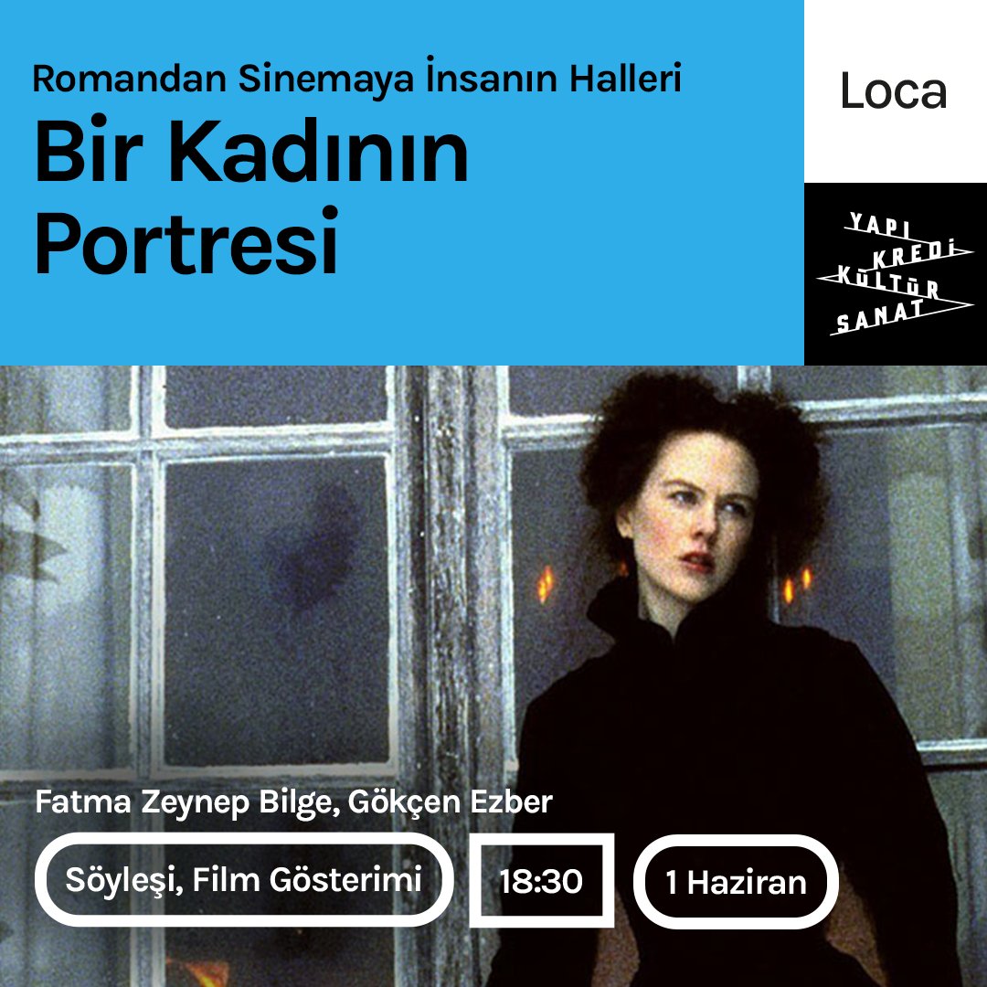 'Romandan Sinemaya İnsanın Halleri'nde bu ay #HenryJames’in “Bir Kadının Portresi” kitabı ve kitabın sinema uyarlaması var. 1 Haziran Perşembe 18:30’da Jane Campion’ın yönettiği filmi izliyor ardından Gökçen Ezber ve Zeynep Bilge ile filmi ve romanı yorumluyoruz.…