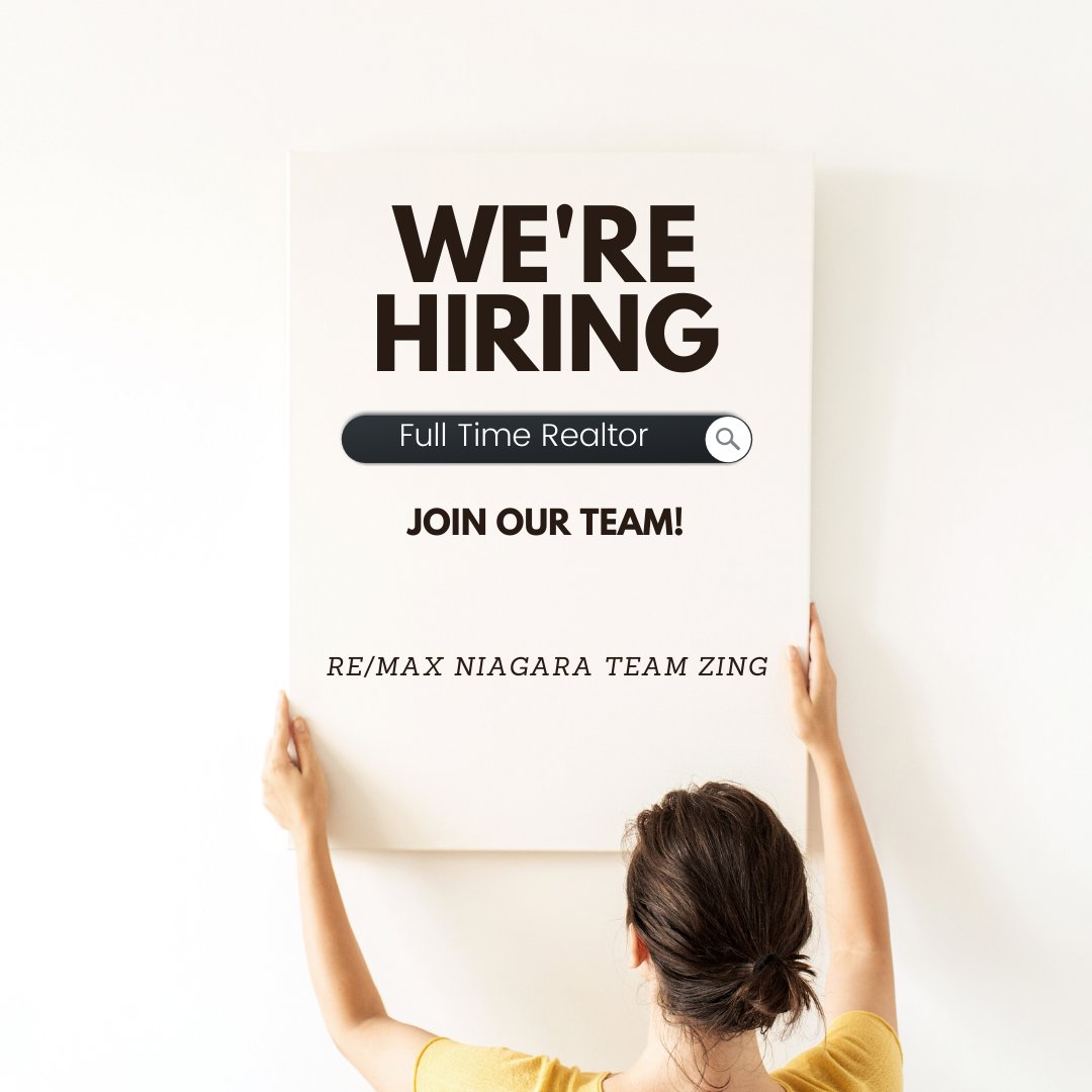 TeamZingRealty's tweet photo. Team Zing is growing!  We are looking for a Full Time Sales Representative to join our Team.  For more information, please contact Shawn Schertzing, Broker of Record, at shawn@teamzingsells.com or 905-894-1110. https://t.co/mbMQZ8Oouu