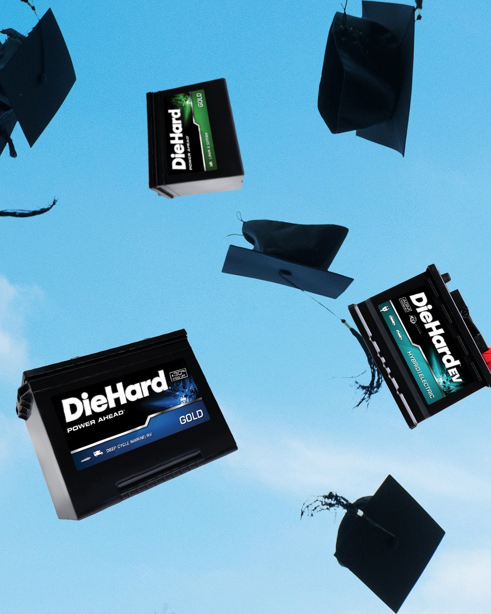 Caps off to those investing in their future power by graduating to a DieHard. 🎓