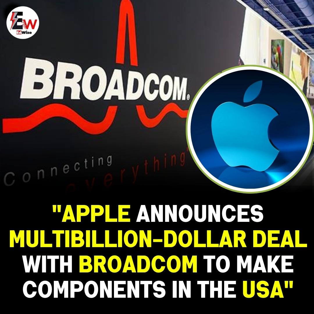 Hold on tight, tech enthusiasts! 🍎🇺🇸#Apple #Broadcom #USAmanufacturing #innovation #Tech #GameChanging #Deal #EdWize #ExpandYourHorizons #Technews #AmericanMade #Business #finance #applecompany  #news #update #economic #technology #apple #EconomicBoost #latest  #america