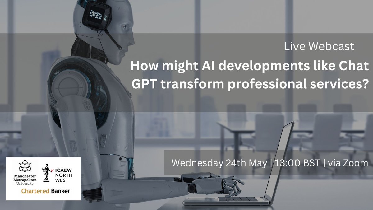 charteredbanker's tweet photo. In case you missed yesterday's webcast, it is now available to view on demand.

During the session, our expert panel cover the basics of Chat GPT, the impact it could have on the industry in the future, the risks and more.

Watch here: https://t.co/zyMv3f50Ny https://t.co/cfP2glNMhu