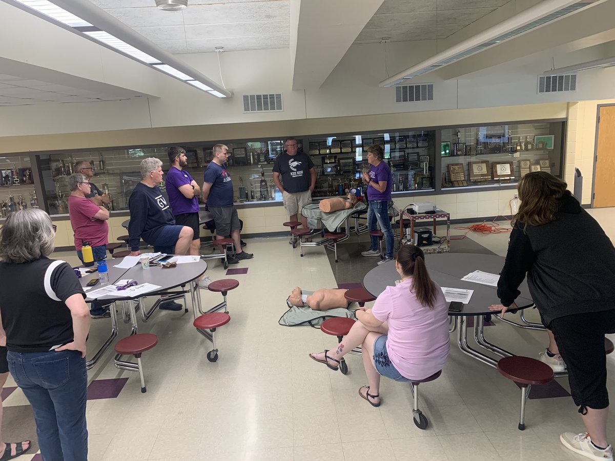 HopeisaStrat's tweet photo. We are committed to having EVERY staff member CPR trained…. Thank goodness we have Nurse Julie! #keehawkstrong https://t.co/KmnlGuTHTX