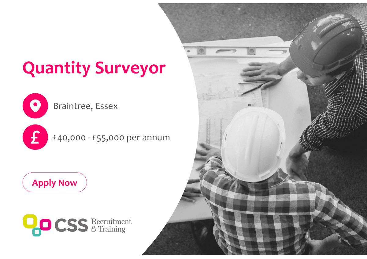 Seeking a new opportunity 👀

👷 Quantity Surveyor
💷 £40,000 - £55,000 per annum
📍 Based in Braintree, Essex

To apply, please click here 👉 csspeople.co.uk/job/quantity-s…

#Jobs #QuantitySurveyor #QSJobs #ConstructionJobs #PermanentJobs #EssexJobs