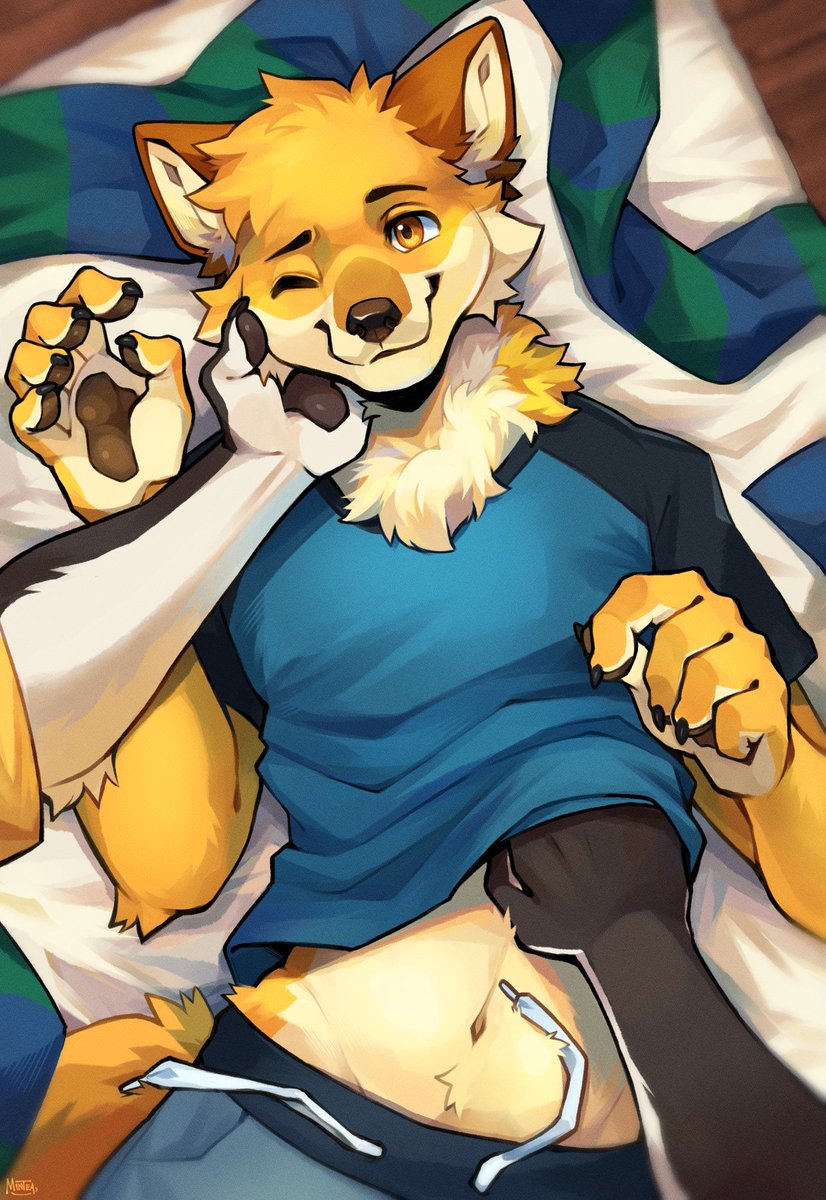 Mintealon's tweet photo. Fox rubs🦊 https://t.co/gwvLc565Ab