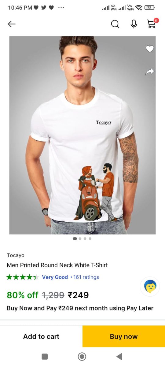 stop_hate_313's tweet image. @Flipkart @flipkartsupport A special design shirt and T-shirt is being sold by you to target the girl of muslim religion, if #Flipcart does not stop its sale, then we all will #boycottflipcart
Your products link or photoes.
dl.flipkart.com/s/OhiEotNNNN
dl.flipkart.com/s/OhEjDENNNN or many