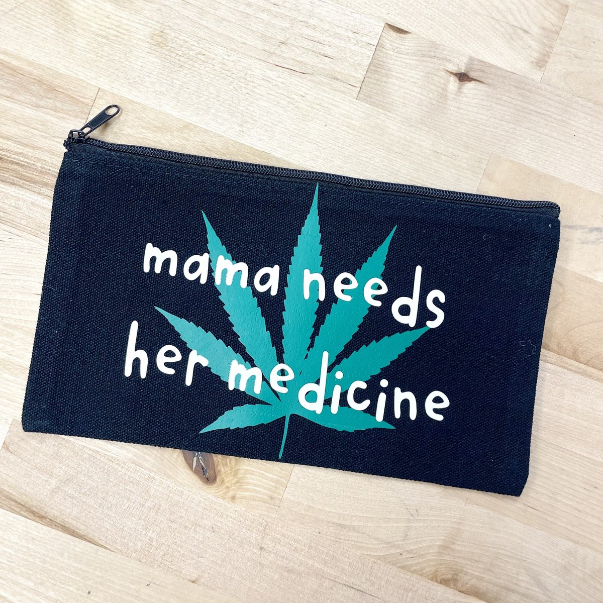 Excited to share the latest addition to my #etsy shop: Mama needs her medicine, Zipper Pouch etsy.me/3MTwFWL #beige #green #weedbag #bridalshower #bacheloretteparty #makeupbag #cosmeticbag #giftforher #zipperpouch