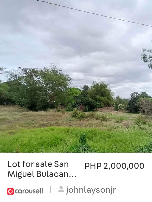 jaxlayson's tweet photo. Check out 'Lot for sale San Miguel Bulacan near bypass road', available at PHP 2,000,000 on #Carousell: https://t.co/HlrP3G2vga https://t.co/IRu73ECVr0