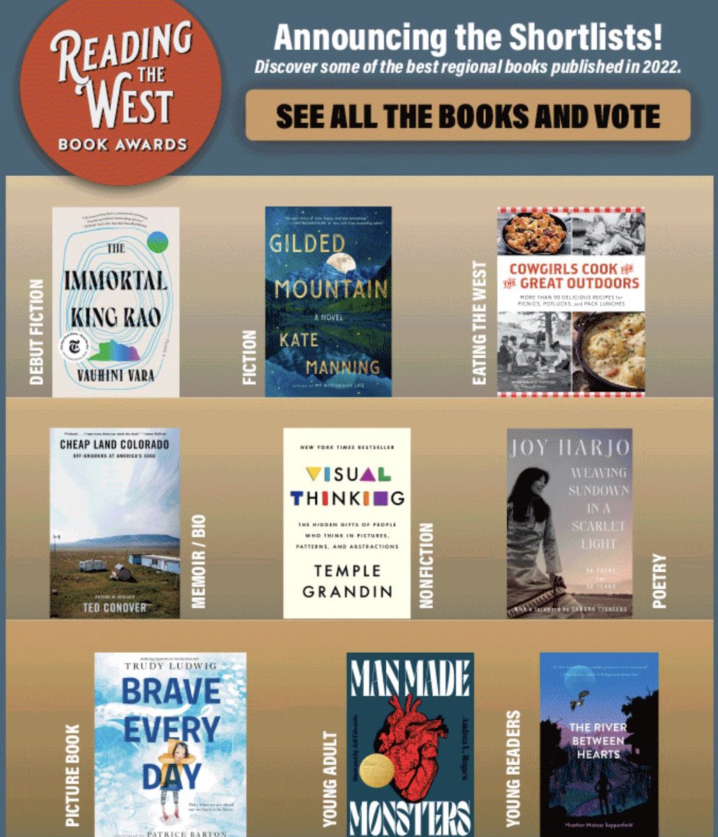 The MPIBA shortlists for each category have been selected. Now it’s up to you, the public, to select the winners. It only takes a minute to vote, and I’d love your support! readingthewest.com/33rd-annual-sh…