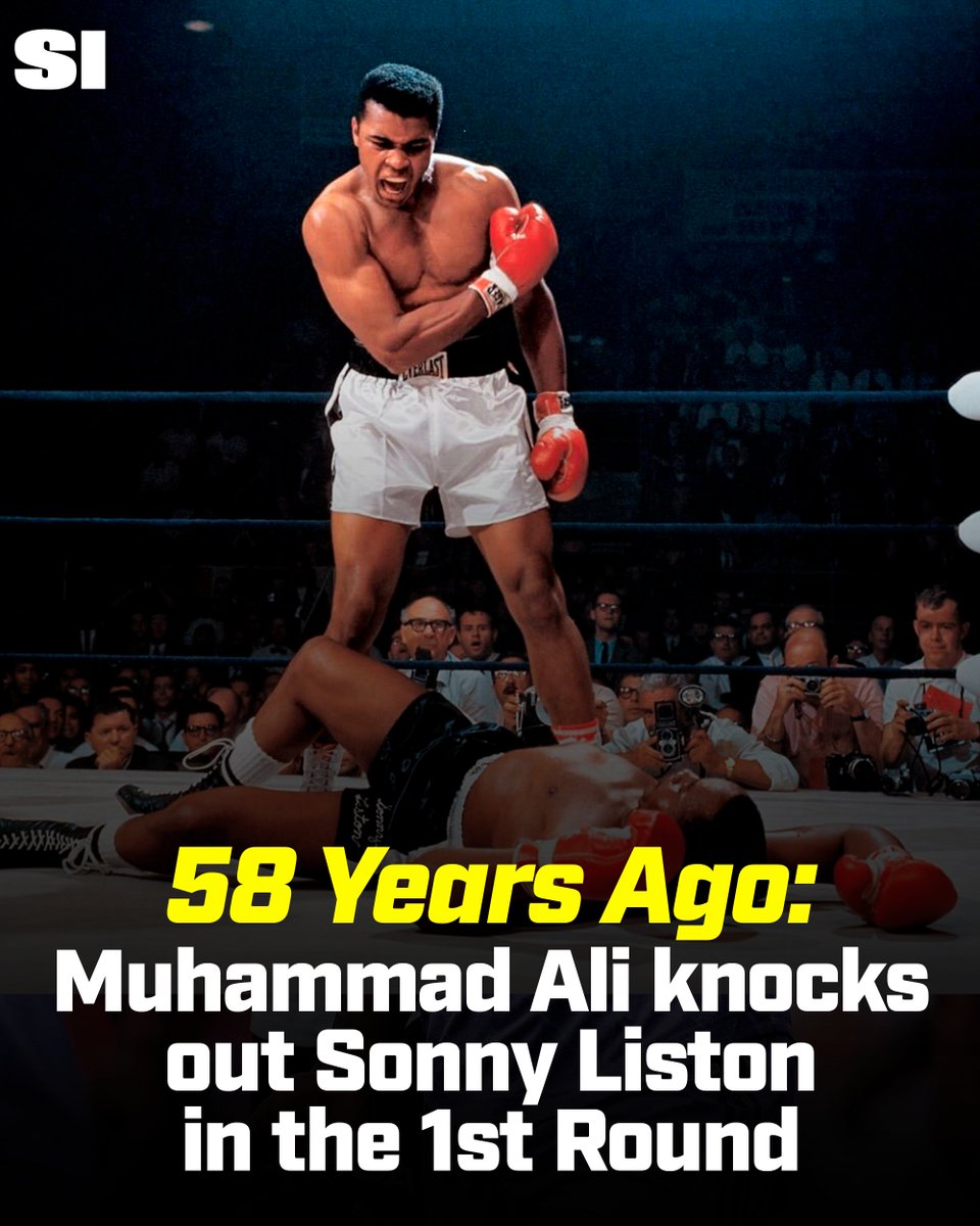On this day in 1965: Muhammad Ali knocks out Sonny Liston in the first round 🥊📸