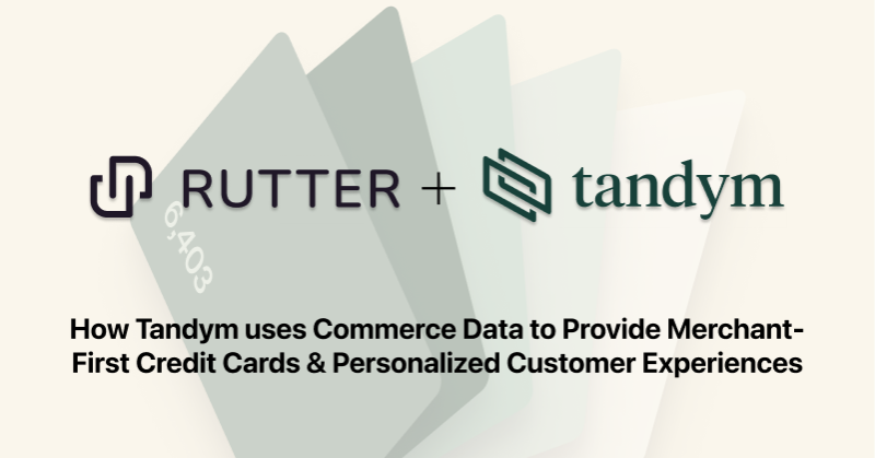 RutterAPI's tweet photo. 💳 The Tandym team needed data such as customer order histories, purchase frequency, and product preferences from commerce platforms such as @Shopify, @MagentoAssoc, and @WooCommerce to enable merchants to tailor rewards and customer experiences. 

👉 Learn more below!