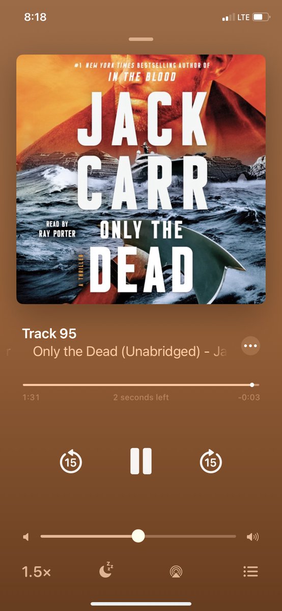 Just finished #OnlyTheDead by @JackCarrUSA man this was a good one! Let me tell you half this book was pure action! I thoroughly enjoyed it! Might say it’s my 2nd favorite out the series. Go check it out if your into thrillers.