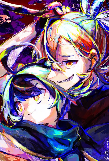 配信で描いてたやつ #おえかきの妖精さーん  【ゲストとおえかき配信】かっけえの描いちまうか〜【ゲスト:IMHEL】  より