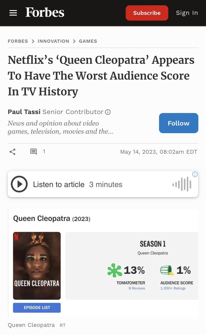 Hetepet's tweet photo. @MrMisr1 @kemetnubiakamp @Vic18246223 @therightpixie @ezeeydoesit @TheDailyShow @dulcesloan Which is why I will continue to call her out every single time because the world deserves to see this stupidity for themselves. Just like the whole world did with Netflix's Cleopatra and concluded that it is the biggest pile of garbage in TV history. https://t.co/3CiRzI3jKu