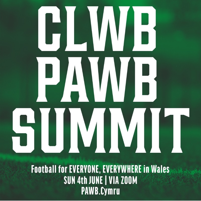 FAWales's tweet photo. Don't forget to register for the Clwb PAWB Summit! 👇

A chance for those across Welsh football to further develop their understanding of EDI. 

Mae pêl-droed yn gêm i bawb 🙌

#PAWB | #TogetherStronger