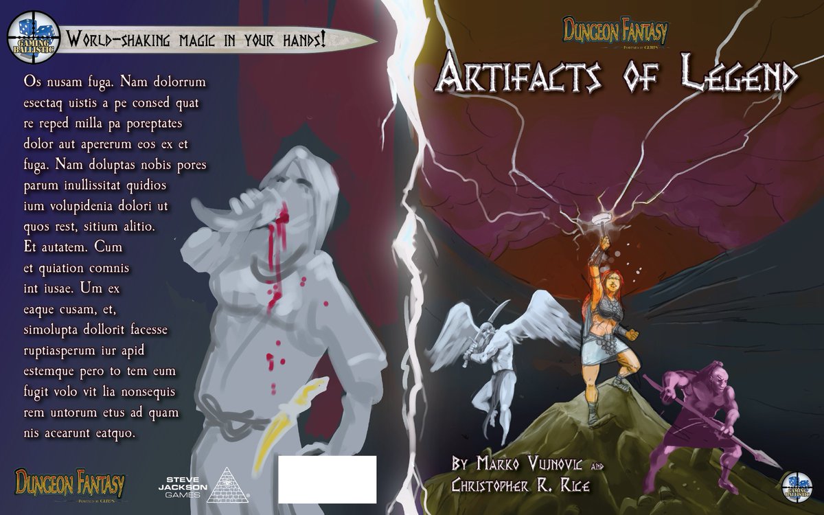 GMingBallistic's tweet photo. The Artifacts of Legend Kickstarter is now live. Runs from May 25 through June 10.

Two volumes. 20 objects of great power for good or evil, random legendary objects, and plot seeds

More support for @SJGames Dungeon Fantasy RPG!

https://t.co/OmBzYTCG55 https://t.co/6spleRloWM