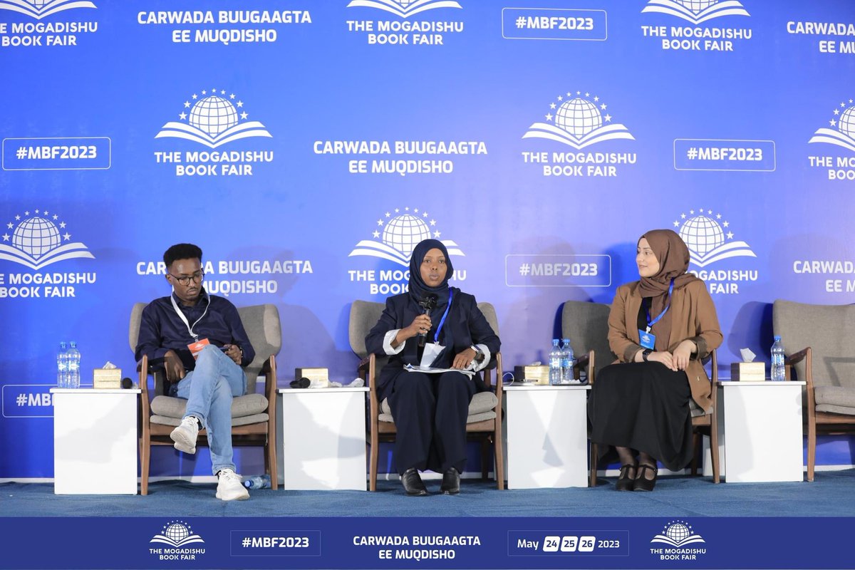 caawiyeorg's tweet photo. Our very own  Fatma Sirad @FatmaSirad &amp; Betul Ozturk @Btloz_trk took to the panel on day two of the @MogBF underway in Mogadishu. Together they discussed how community service and accountability go hand in hand and can usher in enhanced good governance &amp; public service delivery. https://t.co/ViMsMEZBAc