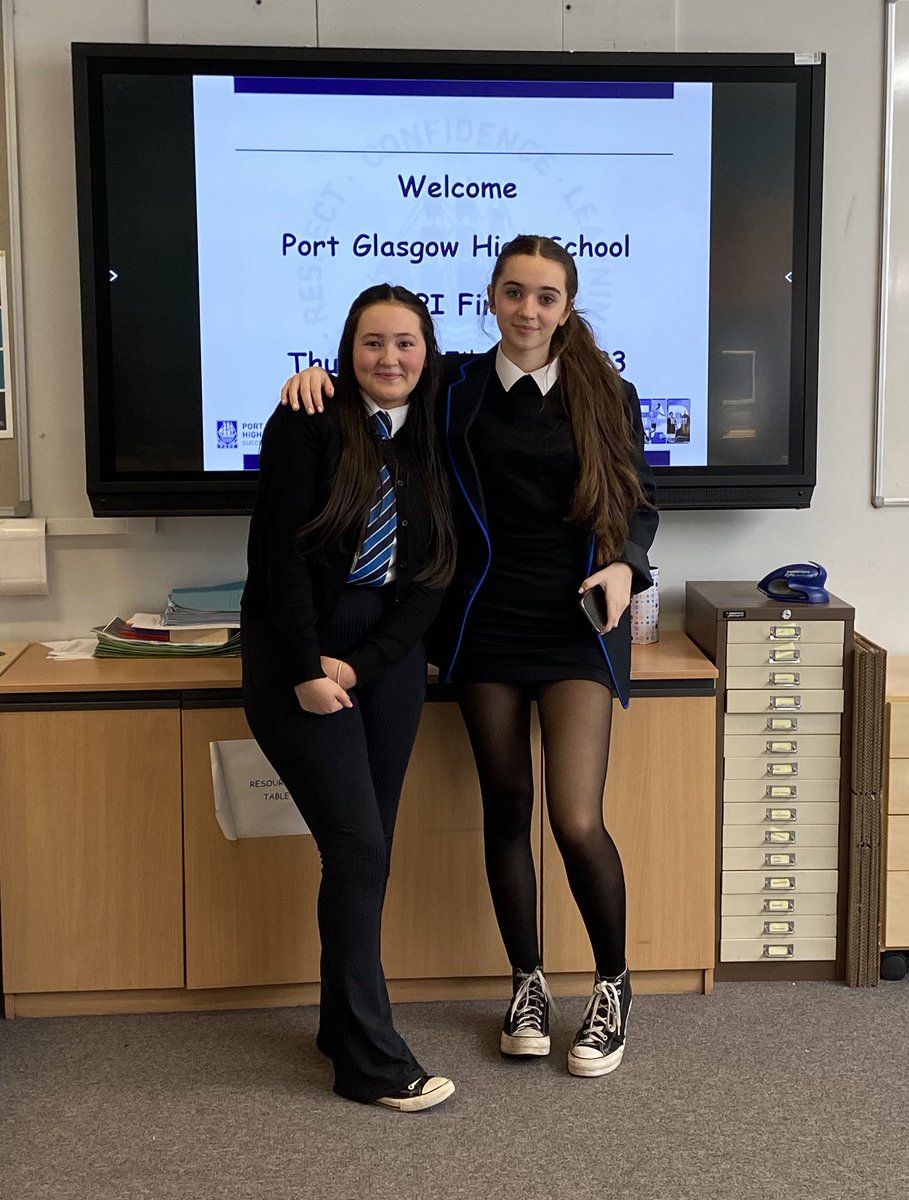PortGlasgowHS's tweet photo. We are so proud &amp; impressed with our students! A fantastic final, made it really hard for the judges…… but our PGHS  S3 @ypi_scotland winners for this session are Cerys, Dana, Chloe, Ellis, Kaysie, Gracie &amp; Conni securing £3000 for @ArdgowanHospice 👏👏👏 https://t.co/Ox1VLY83Oi