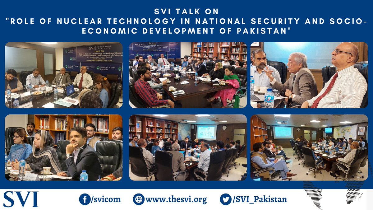 SVI_Pakistan's tweet image. 📢 To commemorate Youm e Takbir, SVI held a talk on &quot;Role of Nuclear Technology in National Security and Socio-Economic Development of Pakistan.&quot; 

💠 It was attended by professionals, academics, researchers &amp;amp; the general public.
 
#NuclearEnergy #NuclearTechnology #Pakistan
