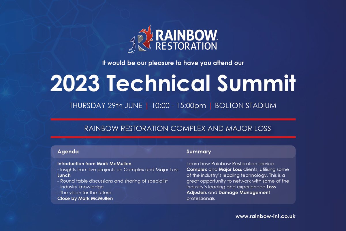 RainbowRestUK's tweet photo. We're all very excited for our upcoming Technical Summit on the 29th June! ⚙️

📍 Bolton Stadium, Macron Suite
⏱️ 10:00 - 15:00pm

Seats are limited, to secure your place for this year's Technical Summit, please contact:

📩 marketing@rainbow-int.co.uk

#TechnicalSummit https://t.co/aBV2tDGWer
