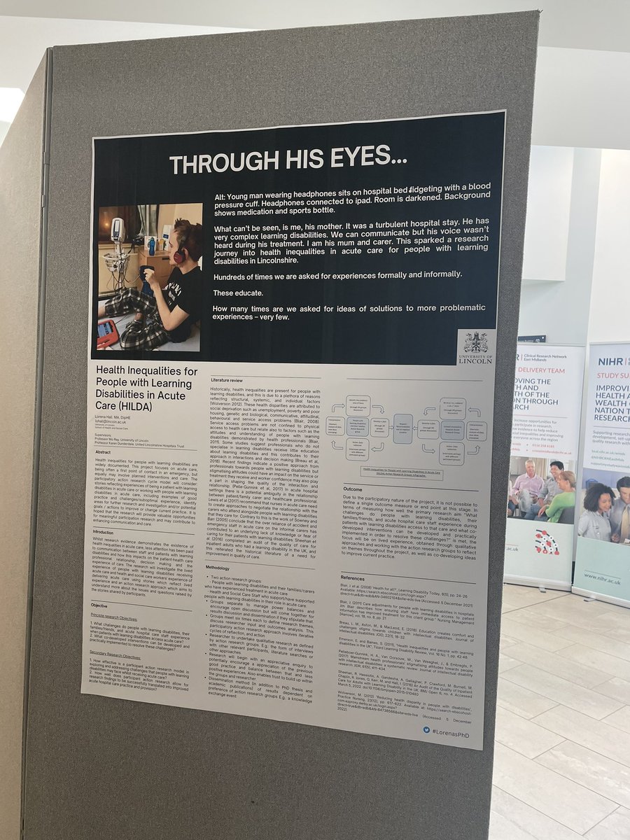 LorenaHall77's tweet photo. My poster at the @unilincoln college of social science research showcase - and making sure #LorenasPhd #Hilda is visible on the slido 😁 @UoLDocSchool @UoL_HSC https://t.co/uZARR0KR5a
