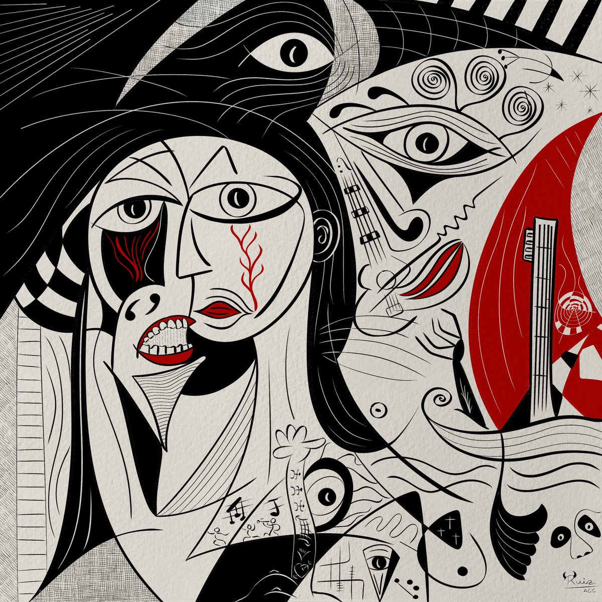 🧵17/36  

”The romance of women and the sea" 

🎨 by <a href="/FunkyRaccoons/">RuizART 🇪🇸</a>