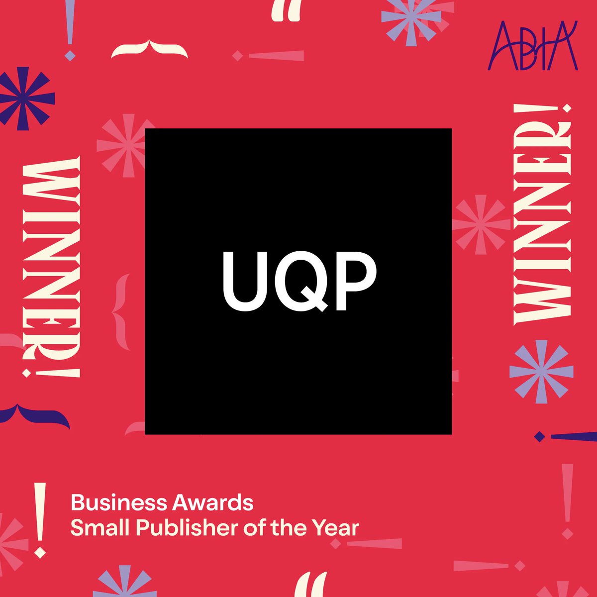 The #ABIA2023 Small Publisher of the Year goes to University of Queensland Press (UQP)! Congratulations @UQPbooks.