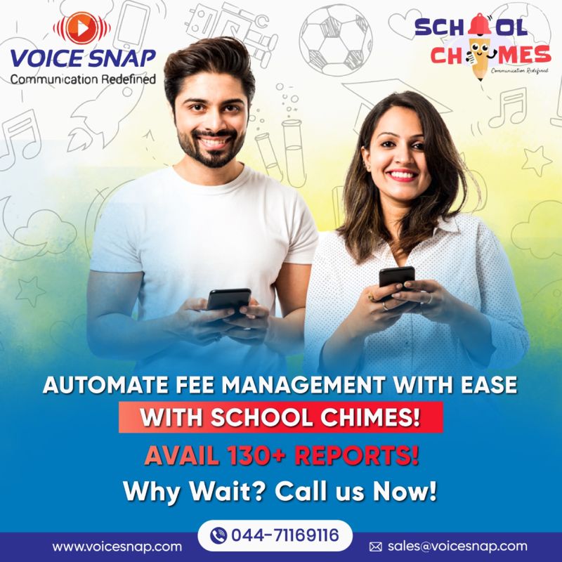 Simplify school management with School Chimes by Voice Snap! 💼🔔

✅ Automated fee collection
📢 Alerts and notifications
💳 Secure online payments
🔒 Data security

#SchoolChimes #SchoolManagement #FeeCollection #OnlinePayments #DataSecurity #EducationTechnology #VoiceSnap