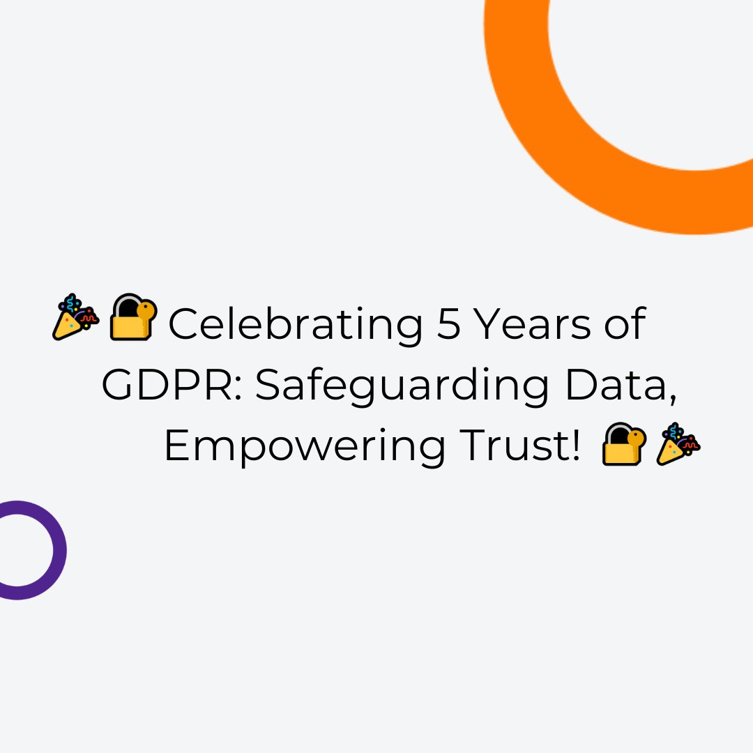 OutbaseHQ's tweet photo. It's GDPR's 5th birthday!

🔒 A vital privacy law in the EU, GDPR sets clear rules for collecting, processing, and storing data, ensuring that every individual's information is treated with care and kept safe. 

Read more on GDPR in our latest blog: https://t.co/oeFtT0E5W5 https://t.co/I7d7UePL98