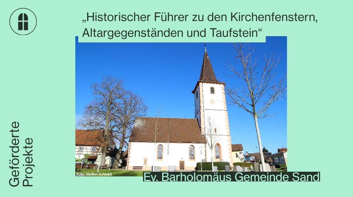 Zur Verbreitung der Bau- und Ausstattungsgeschichte der Ev. Bartholomäuskirche #Sand, wurde im Rahmen dieses #Kirchturmdenken-Projekts ein erläuternder kunsthistorischer #Kirchenführer veröffentlicht. Die Broschüre ist auf der Homepage 🌐 bit.ly/41KVFDW verfügbar.