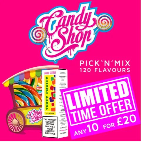 RefillStationUK's tweet photo. Limited time only! You can grab 10 of your favourite flavours for just £20 🤯
 
Head below to shop our full range and fill your basket with all your sweet faves.
https://t.co/W7px8X8OrZ https://t.co/5T2oiaWKku