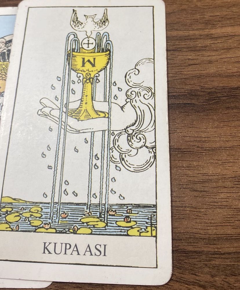 Bugün kartımız KUPA ASI.Derin duygular sezgi samimiyet ve sevgi anlamına gelir.Tarot okumada kupaları ası duygusal farkındalığın hayatınıza girmesinin..bu farkındalık çekim,güçlü duygu ve sempatik reaksiyon gibi herhangi bir şekilde olabilir.karşılaşma  hediye ve fırsat sunabilir