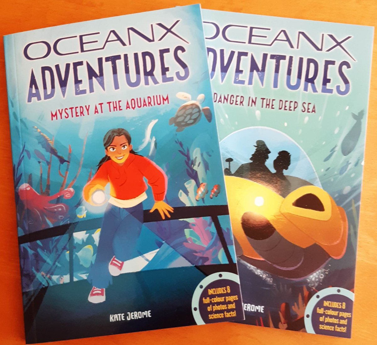 Lib4Sch's tweet photo. We don’t see many #marine adventure books, so the @oceanx Adventures series by @kate_jerome is very welcome!

Marena Montoya is the new junior reporter for her local aquarium’s newsletter - a job not as easy as it sounds, as she ends up deep in aquatic mysteries. https://t.co/fhn9Wk65U7