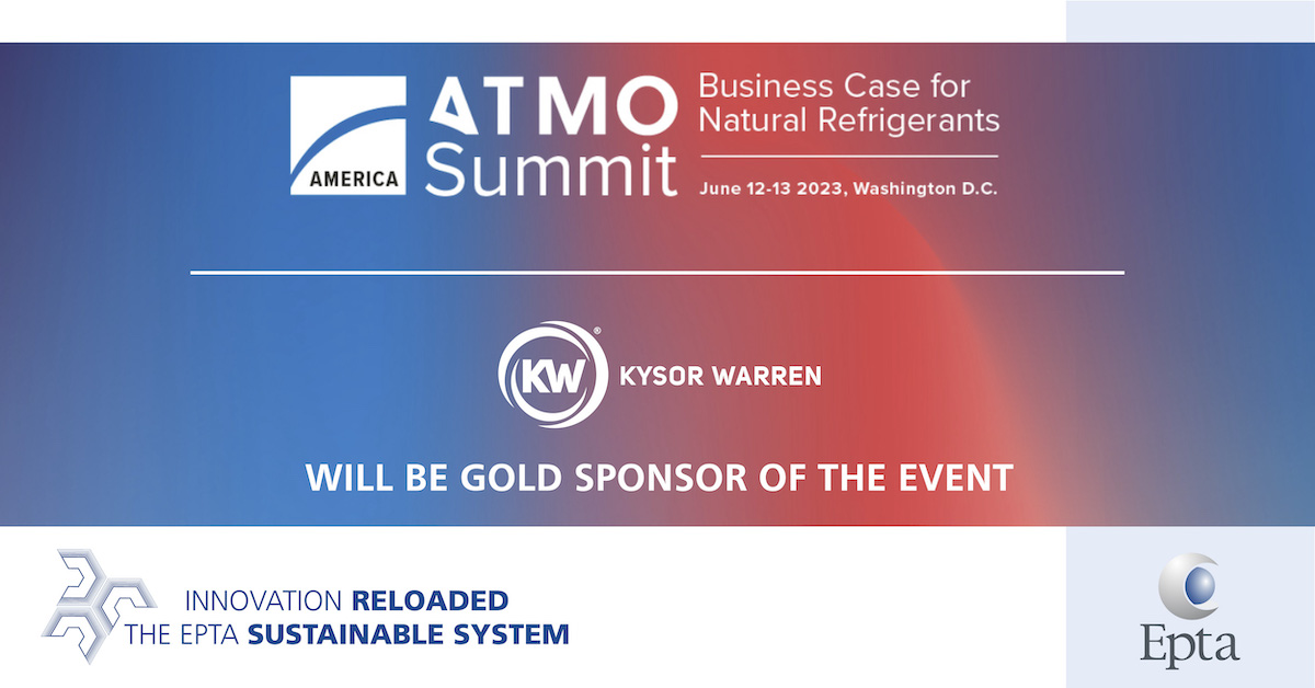 🇺🇸 Our leading US brand #KysorWarren is Gold Sponsor of the #ATMOsphere America Summit 2023 in Washington D.C. Be ready for a two-day event full of meetings and conferences with the most renowned players of the refrigeration industry. SAVETHEDATE: 📆 June, 12th -13th