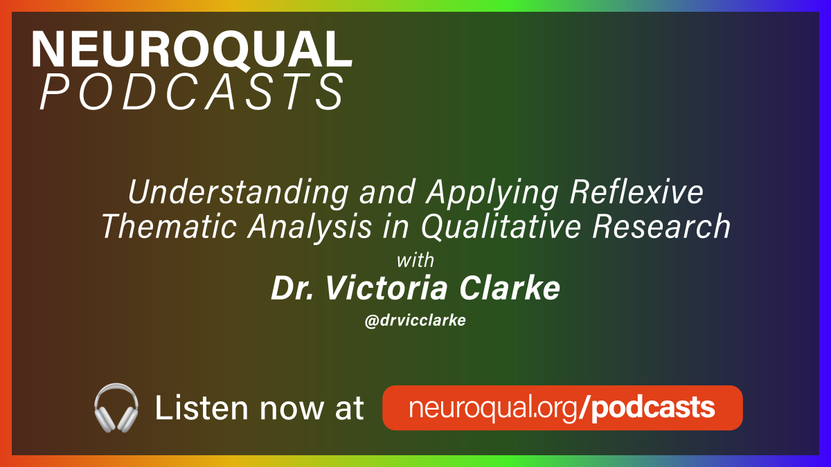 🆕 PODCAST EPISODE! 🚨

We're thrilled to announce or new podcast episode, 'Understanding and Applying Reflexive Thematic Analysis in Qualitative Research' with Dr. Victoria Clarke (@drvicclarke)

🎧Tune in at neuroqual.org/podcasts!

#qualitative #research #neurosurgery