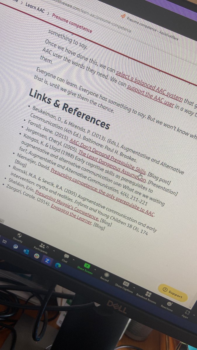 Useful References for the use of AAC
