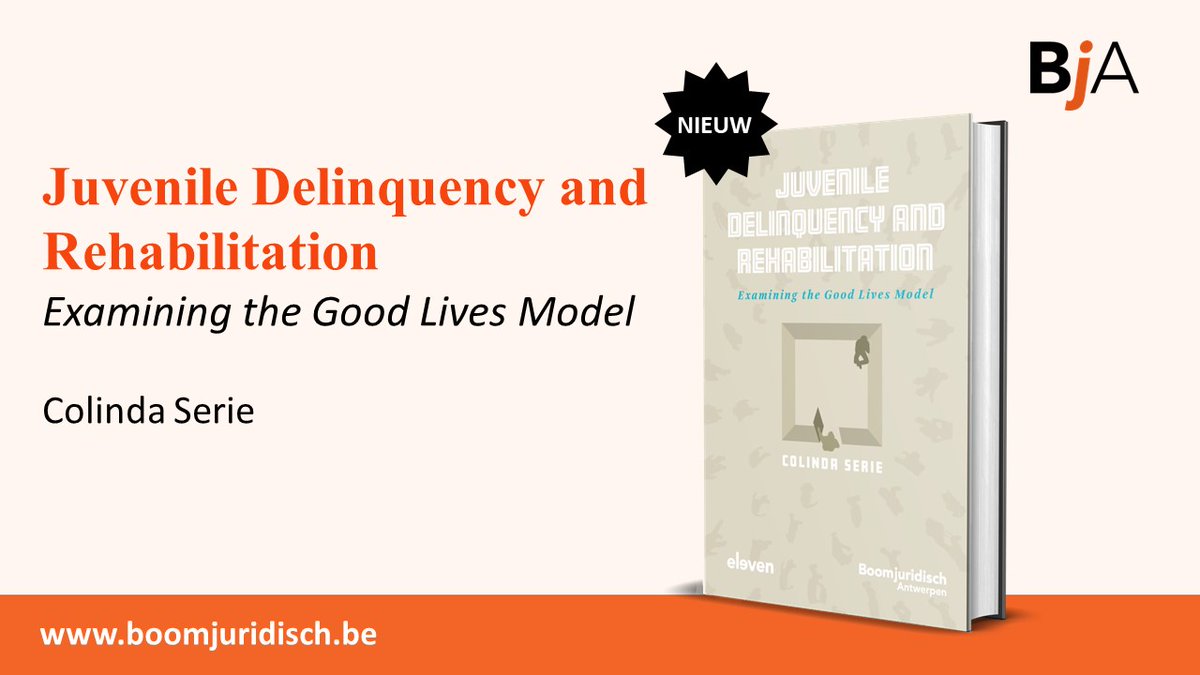 Hoe  jonge daders begeleiden in hun rehabilitatietraject op basis van het ‘Good Lives Model’?
<a href="/ColindaSerie/">Colinda</a> onderzocht het in haar nieuwe boek.

alle info: boomjuridisch.be/producten/100-…

#goodlivesmodel #rehabilitatie #jeugddelinquentie #jongedaders #jeugdstrafrehct #criminologie