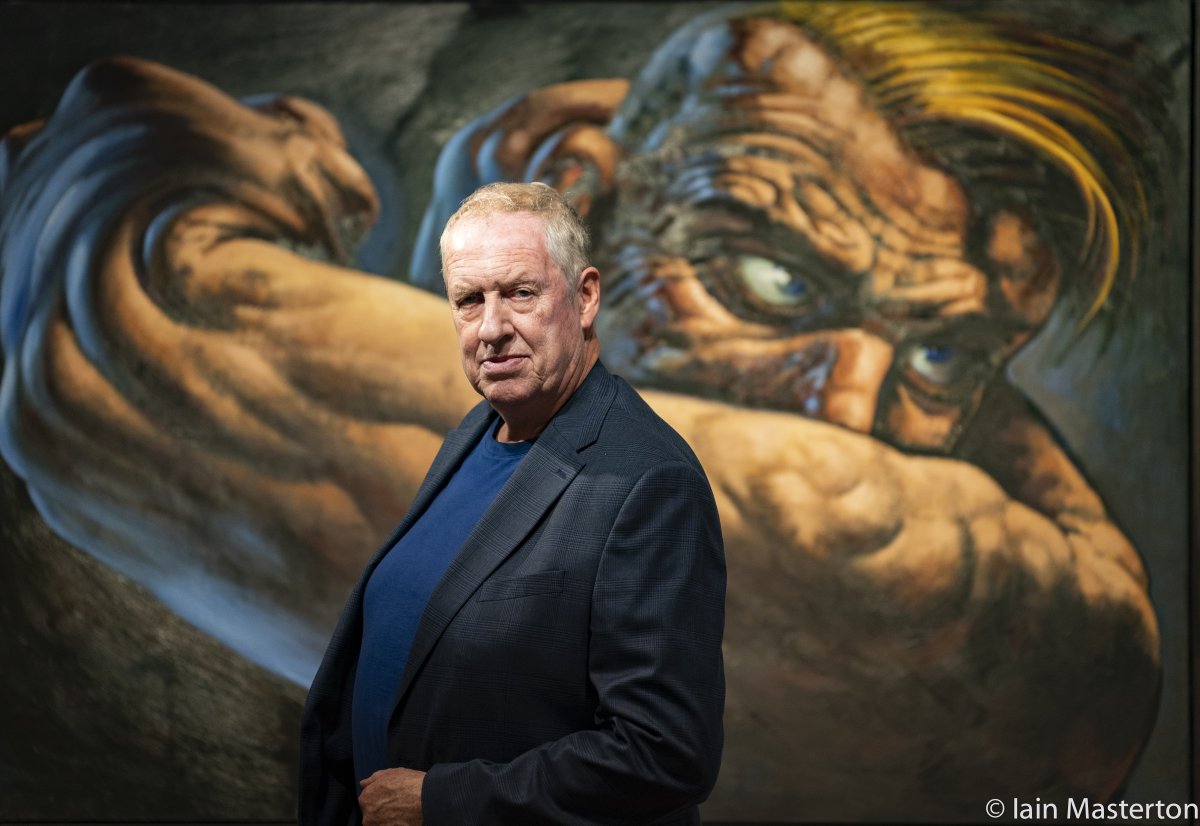 iain_masterton's tweet image. Preview of amazing new retrospective of #PeterHowson at City Art Centre in #Edinburgh. Don&apos;t miss it. And he&apos;s such a nice man. Images here; tinyurl.com/3vknhu8p @Alamy_Editorial @HowsonOfficial #WhatsonEdinburgh