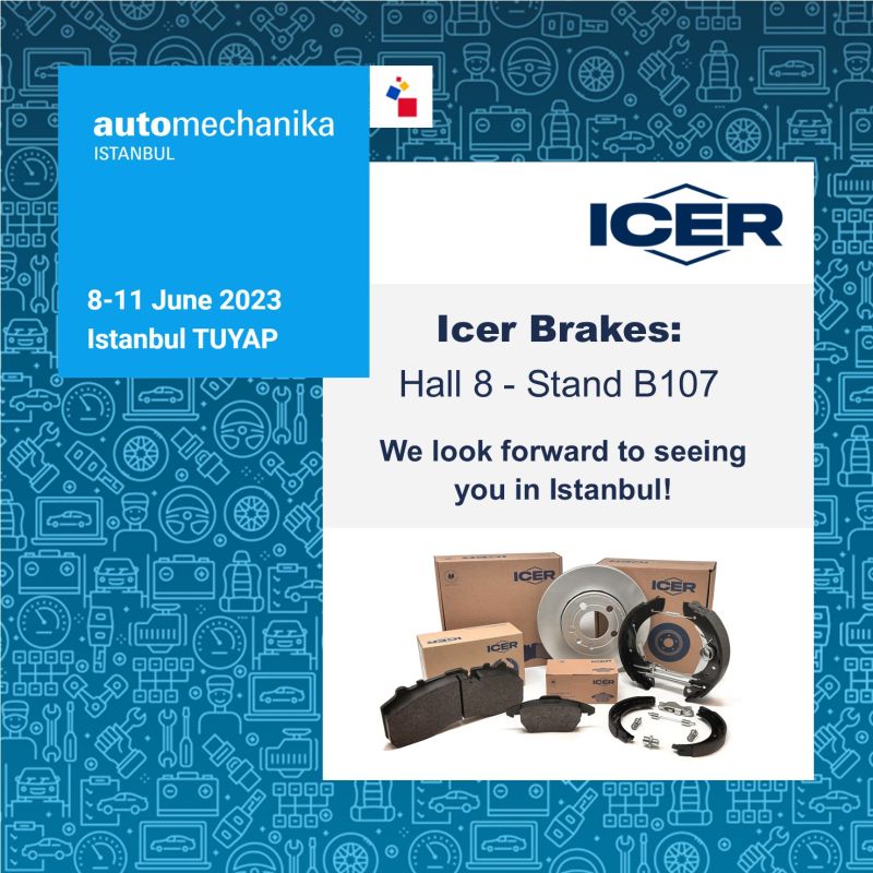 AUTOPARTS_SPAIN's tweet photo. #IcerBrakes, Europe’s leading independent manufacturer of friction material, will be exhibiting at @automechanikatr from 8 to 11 June.
#AMIST23 #AutomechanikaIstanbul #AutomechanikaIstanbul2023 #automotive #otomotiv #fuar #fair #sürdürülebilirlik https://t.co/ehxl1mgjeZ
