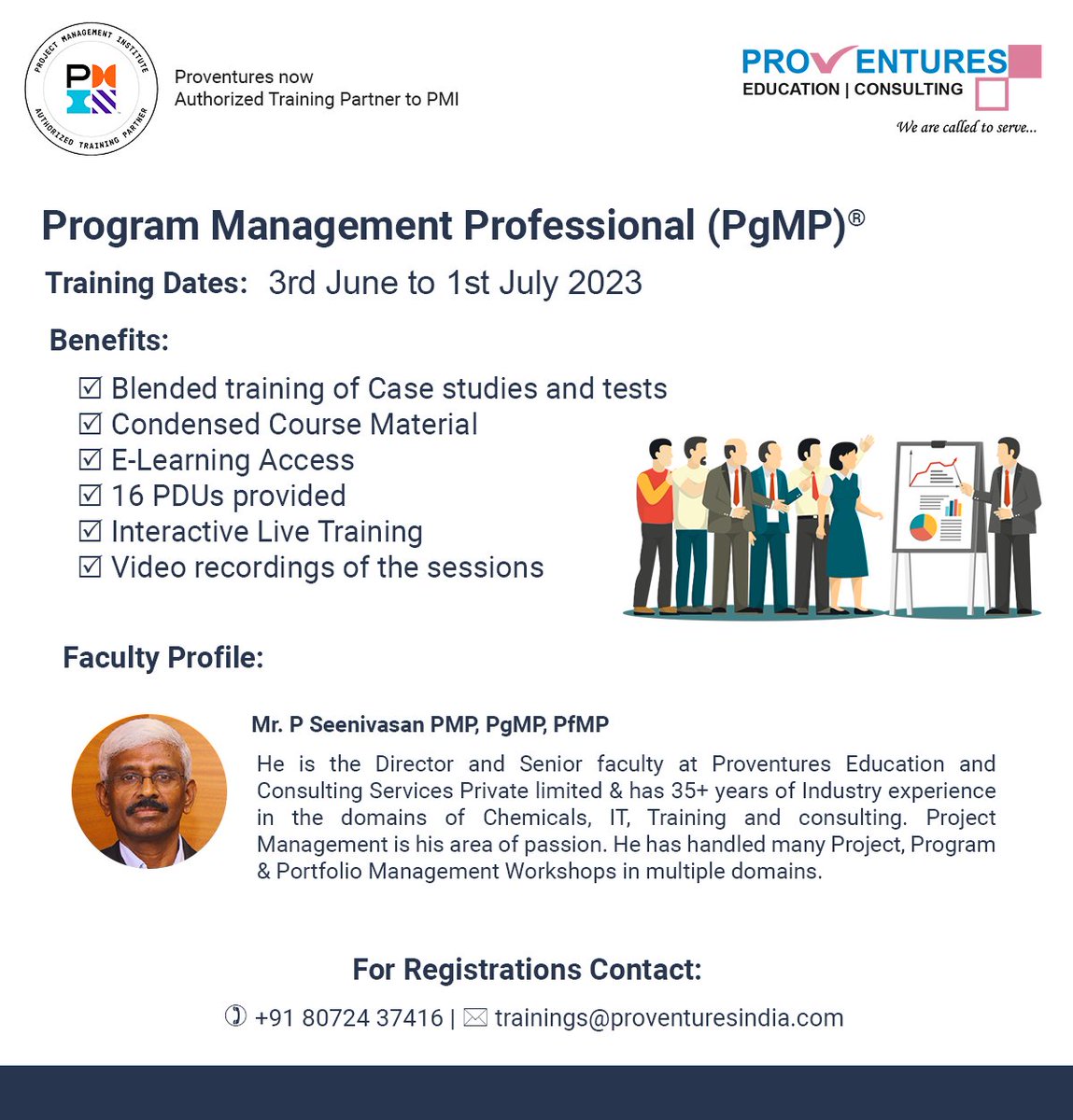 provenindia's tweet photo. Elevate your career with our PROGRAM MANAGEMENT PROFESSIONAL (PgMP) Certification

For more details visit: https://t.co/1zpil6wr9k

#Proventures #PgMPCertification #programmanagement #OrganizationalStrategy #CareerAdvancement #SkillsDevelopment #ProfessionalTraining #PGMP https://t.co/SOvyfquAGd